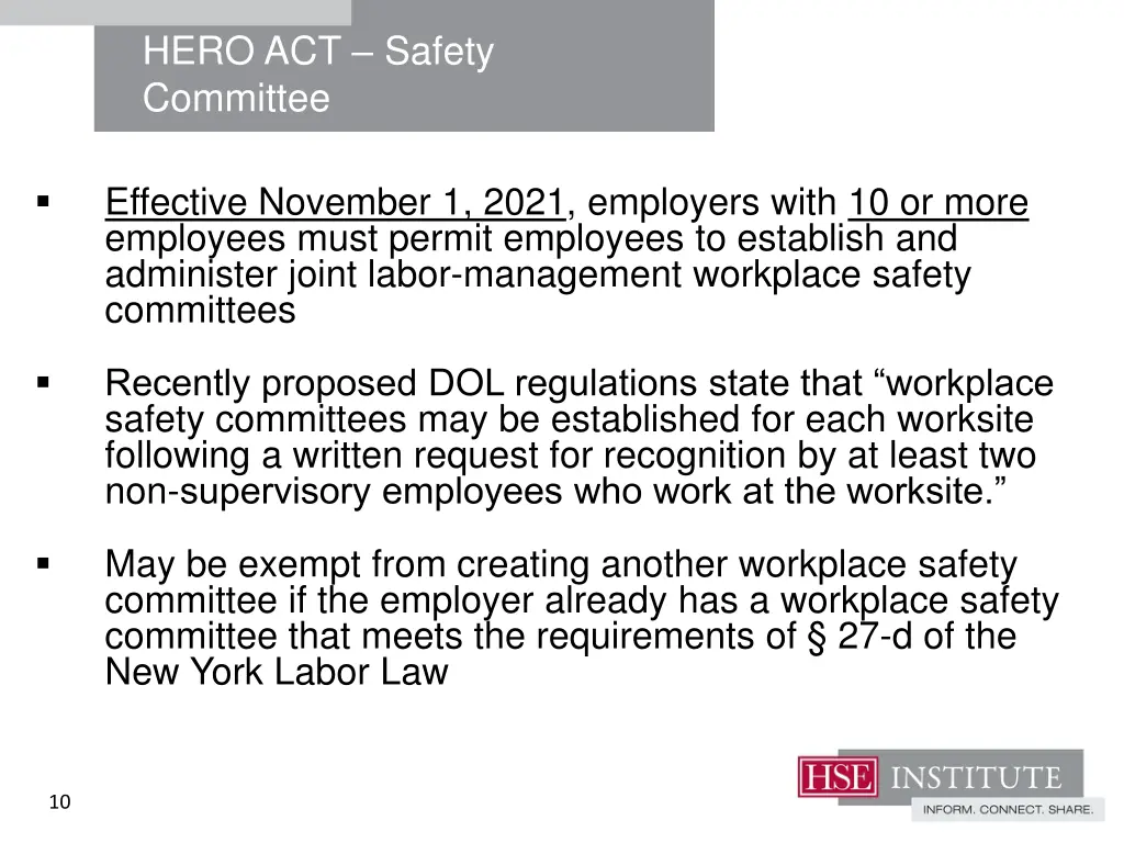 hero act safety committee