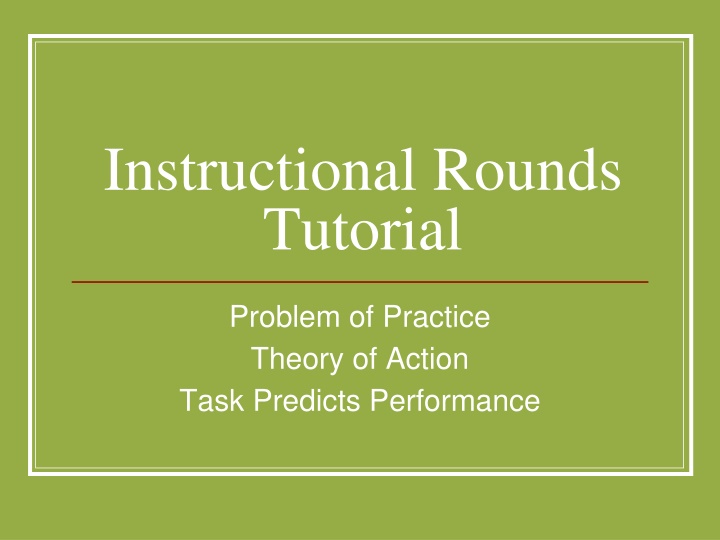 instructional rounds tutorial