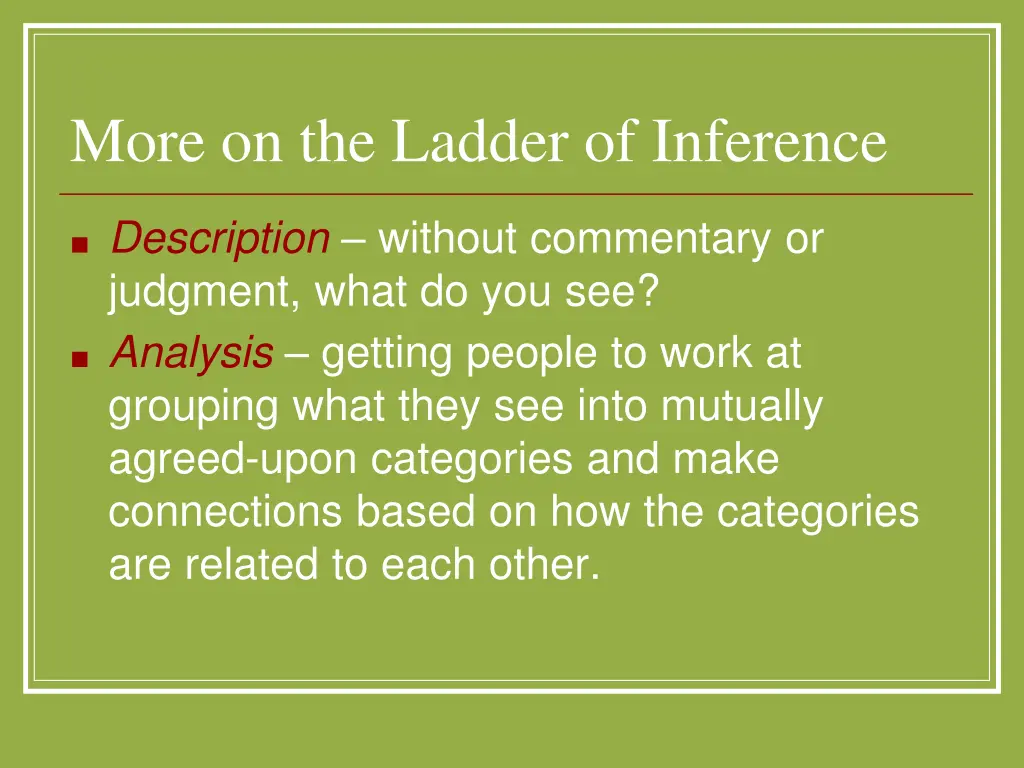 more on the ladder of inference