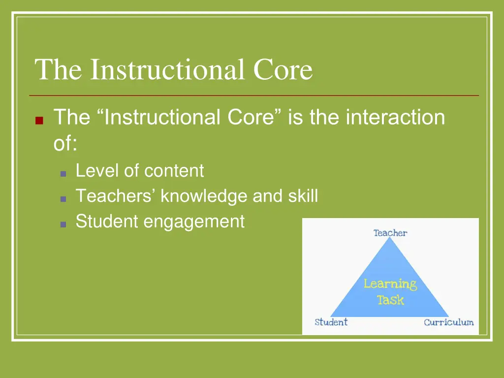 the instructional core