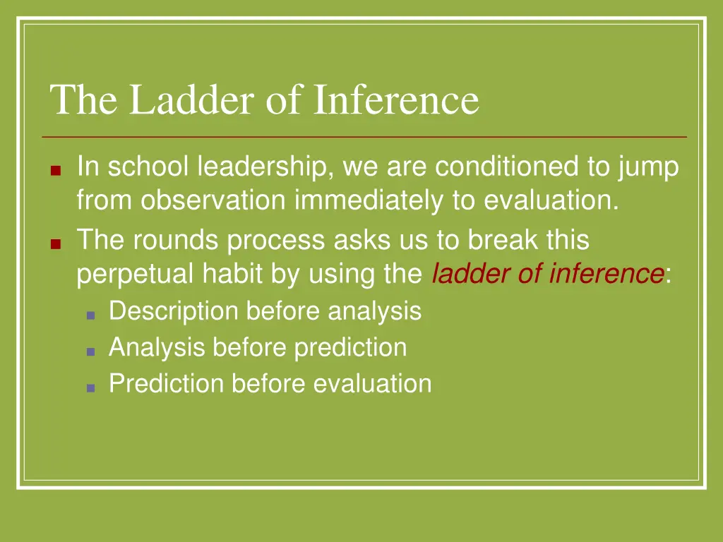 the ladder of inference