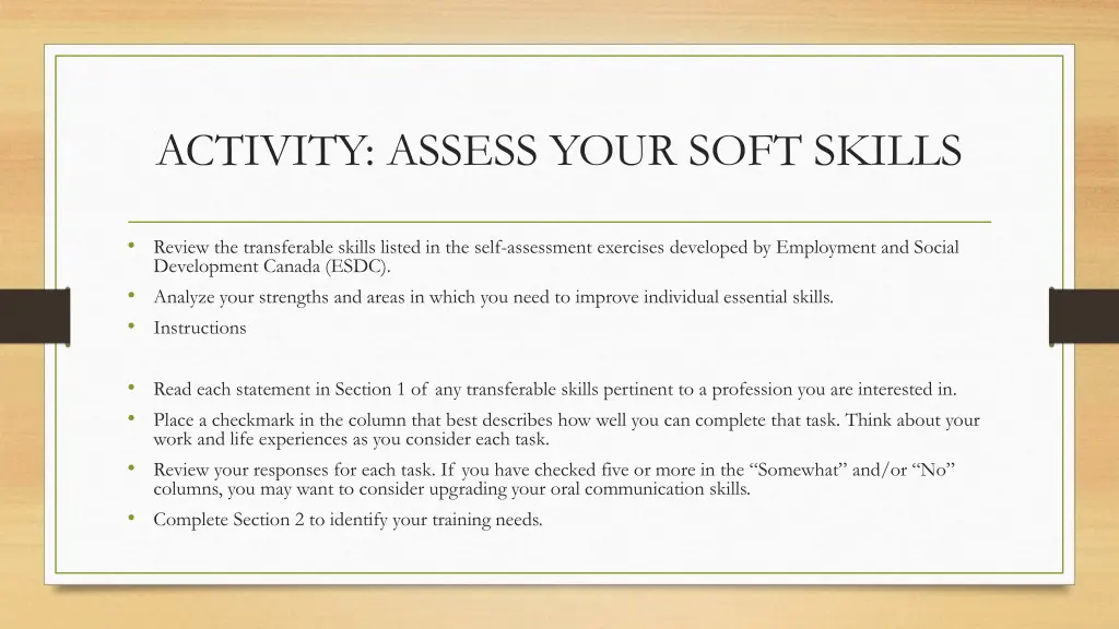 activity assess your soft skills