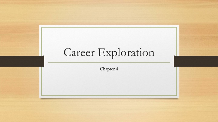 career exploration