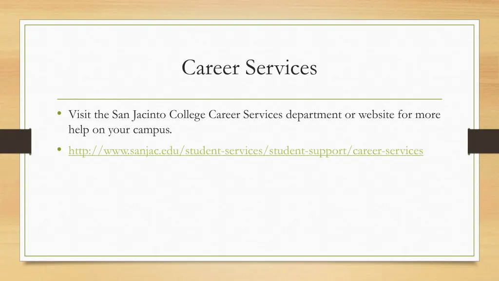 career services