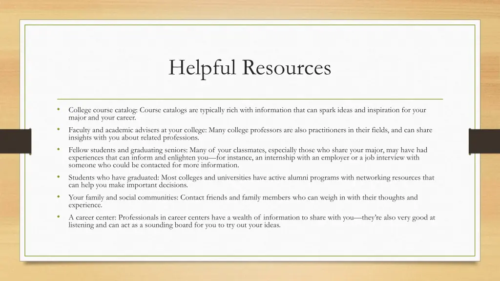 helpful resources