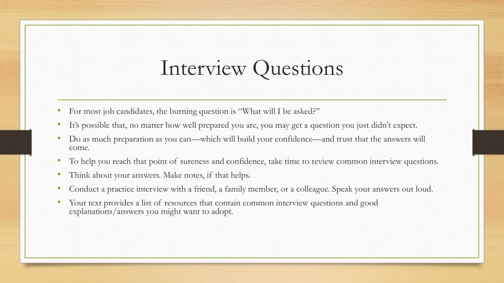 interview questions