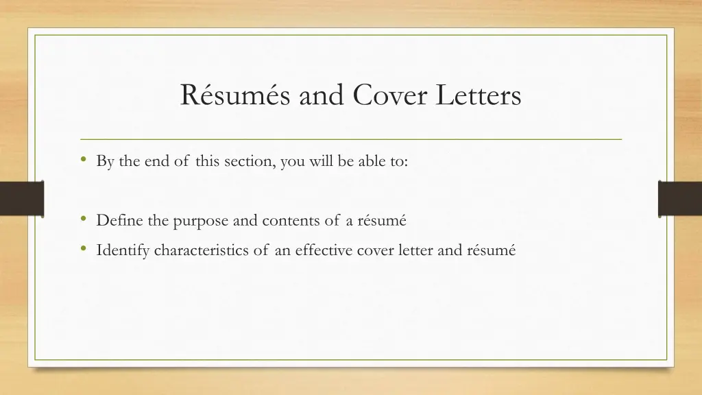 r sum s and cover letters
