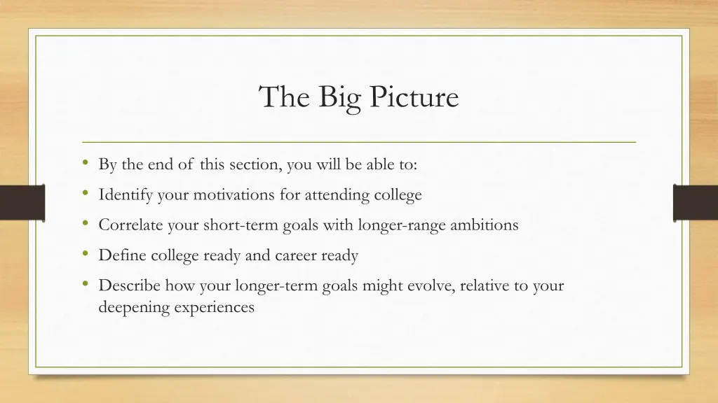 the big picture