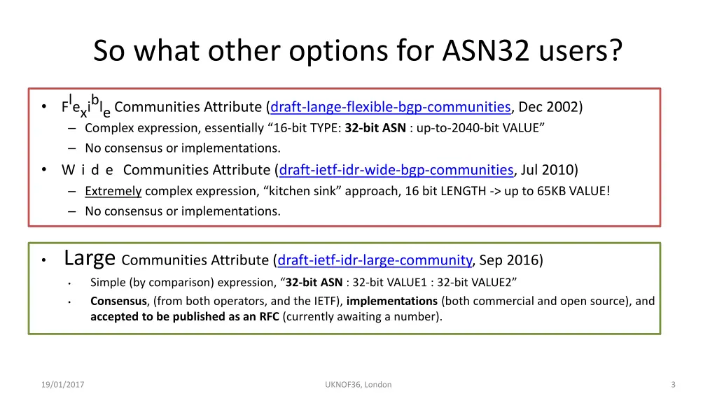 so what other options for asn32 users