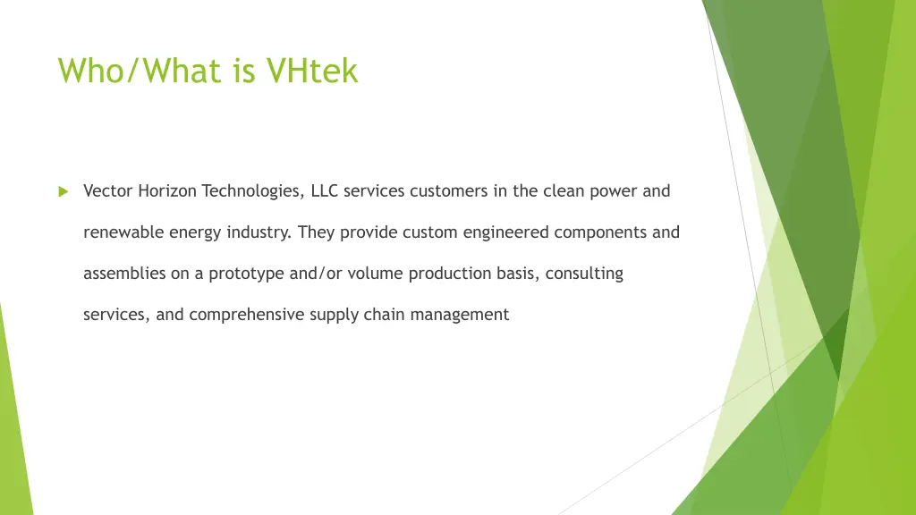who what is vhtek