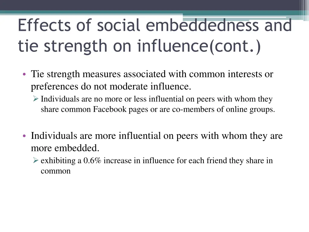 effects of social embeddedness and tie strength 1