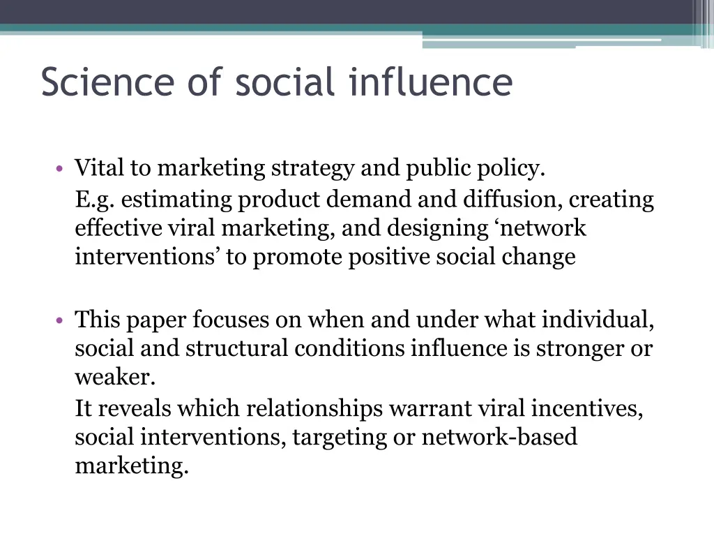 science of social influence