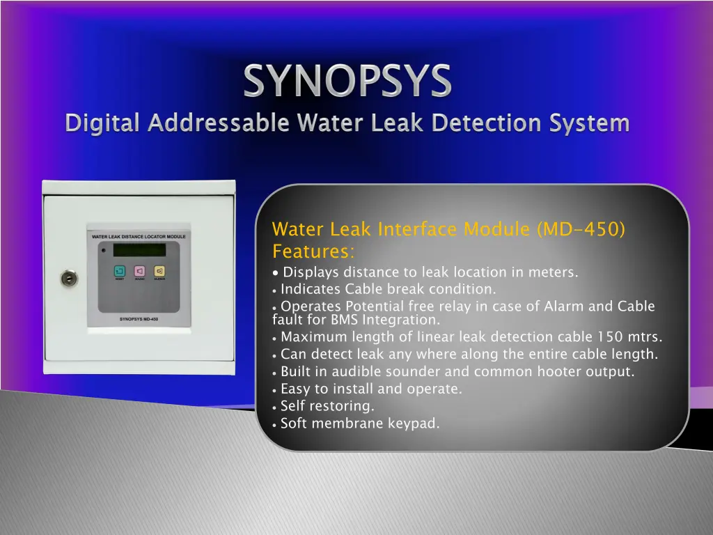 water leak interface module md 450 features