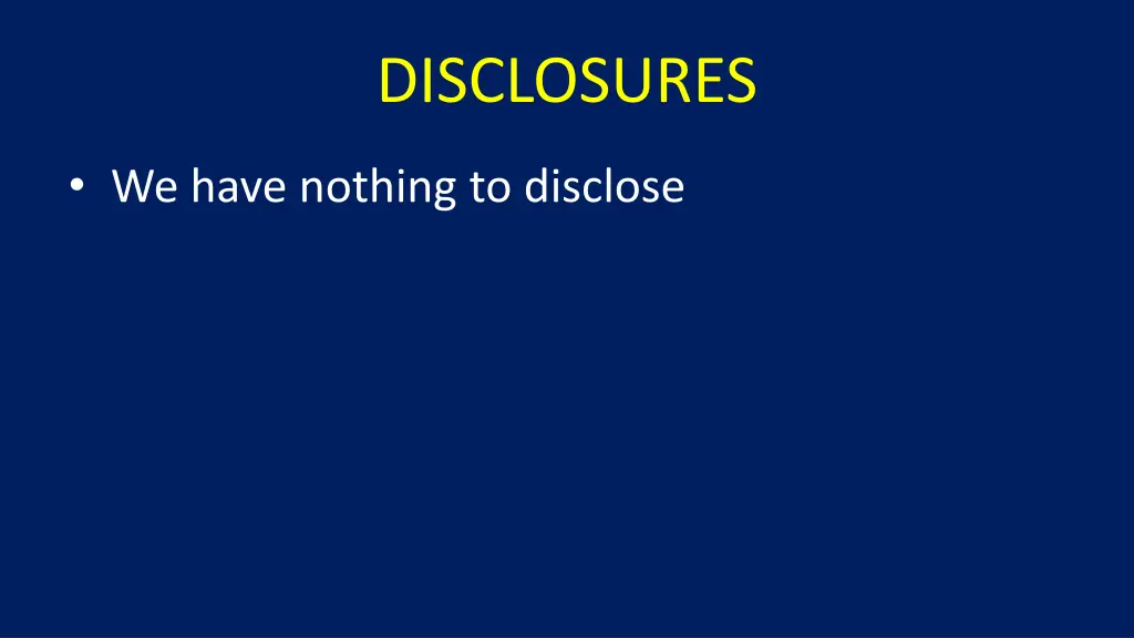 disclosures