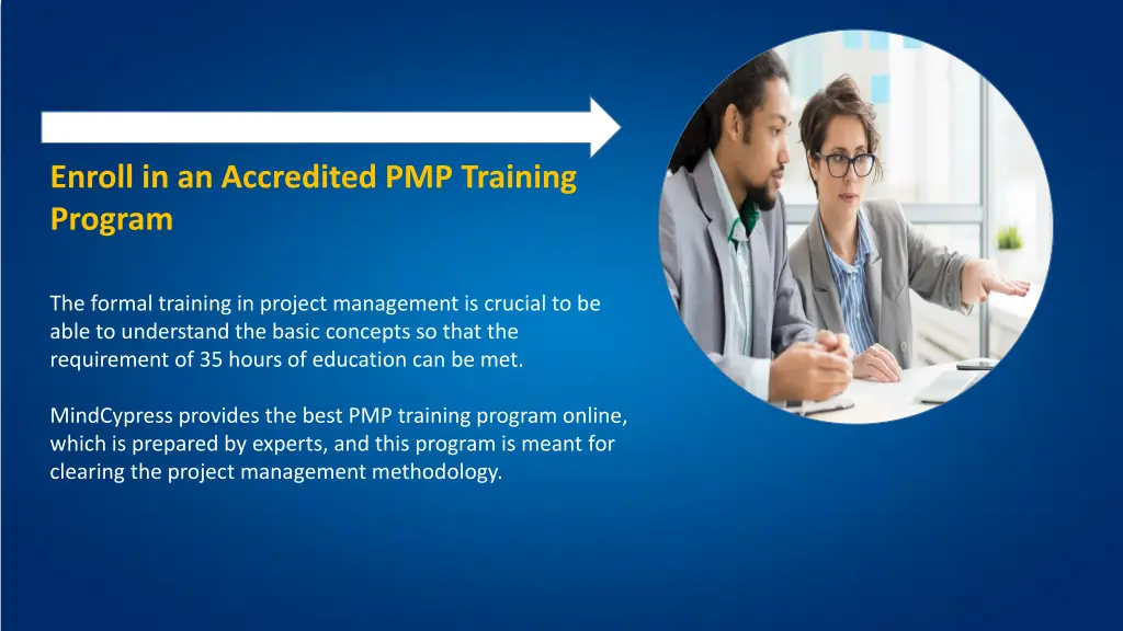 enroll in an accredited pmp training program