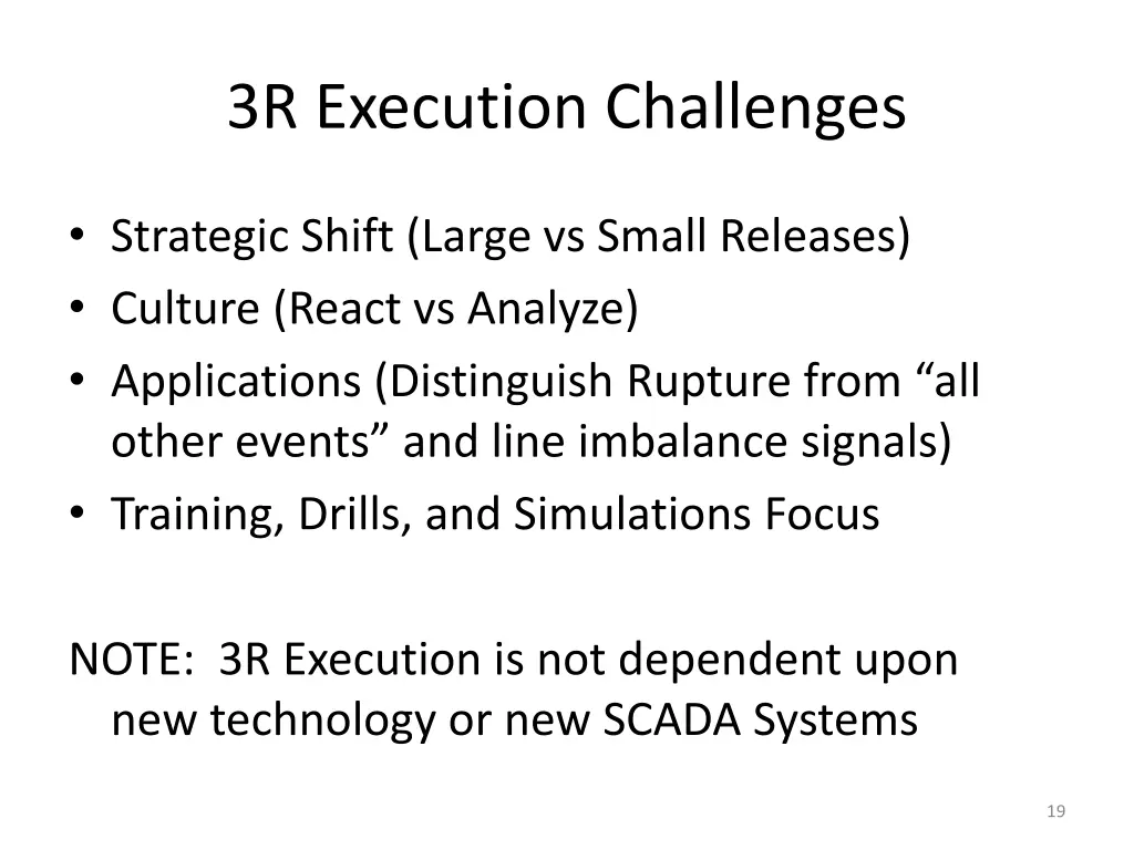 3r execution challenges