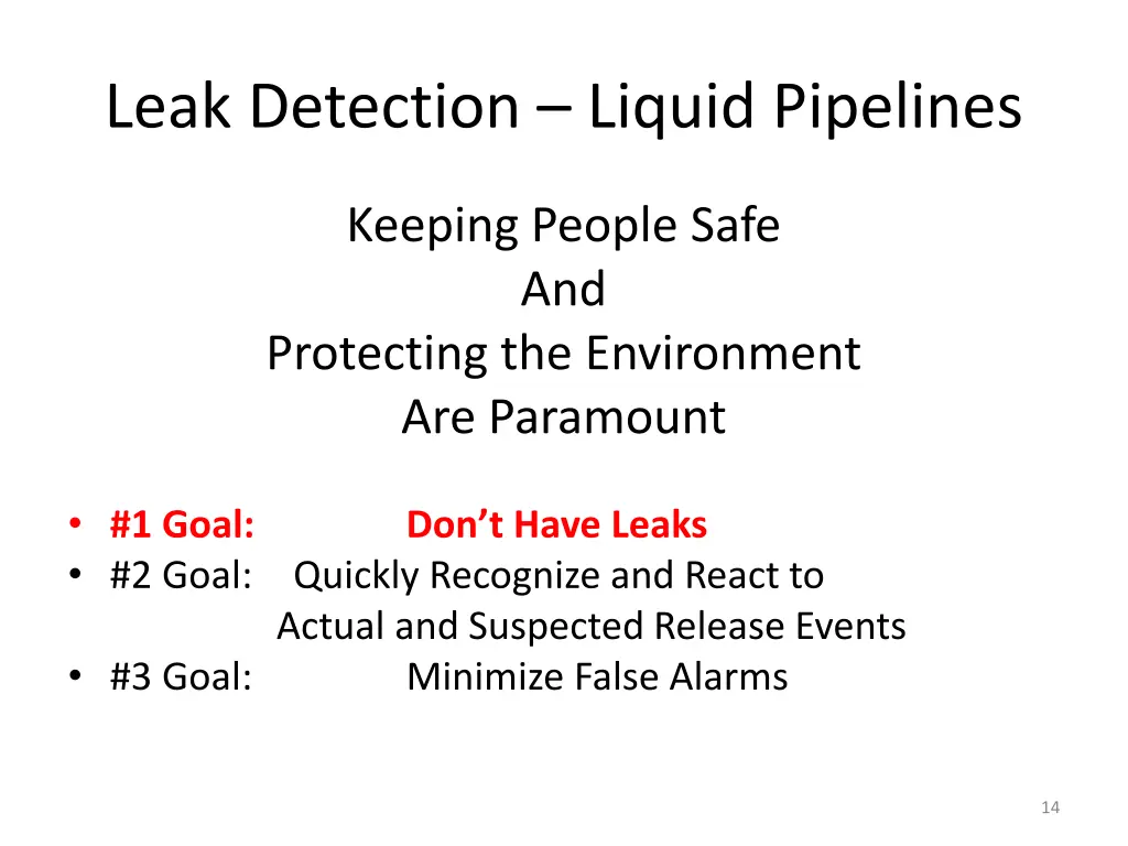 leak detection liquid pipelines