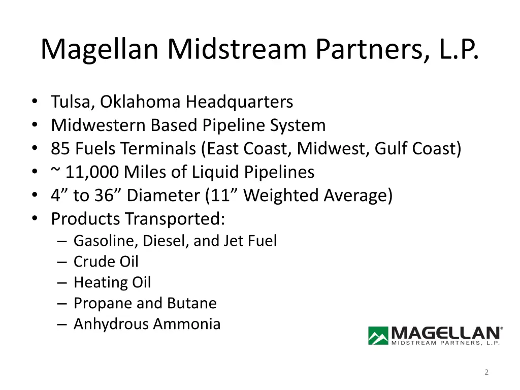 magellan midstream partners l p