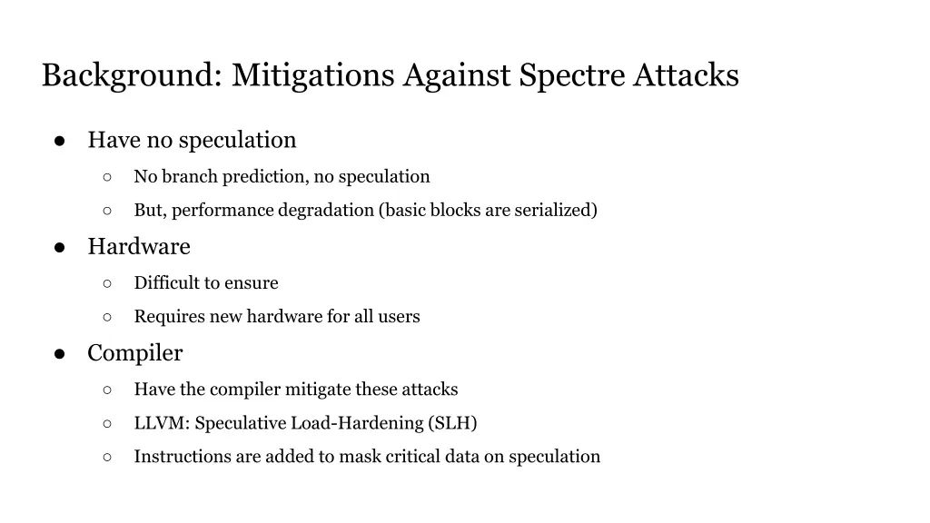 background mitigations against spectre attacks