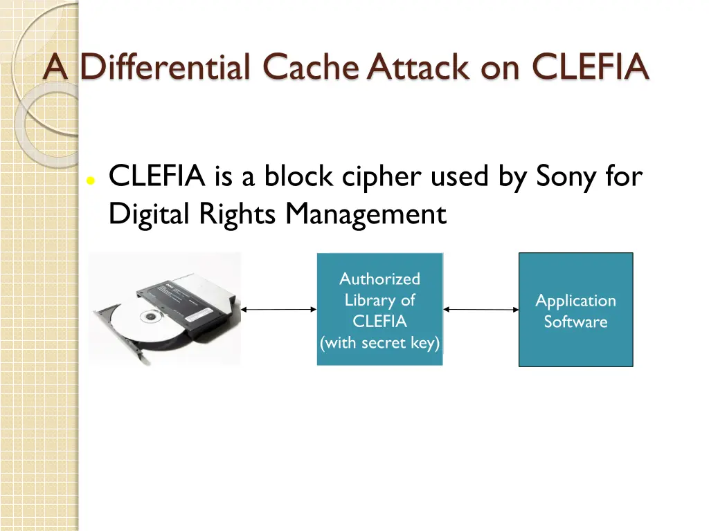 a differential cache attack on clefia