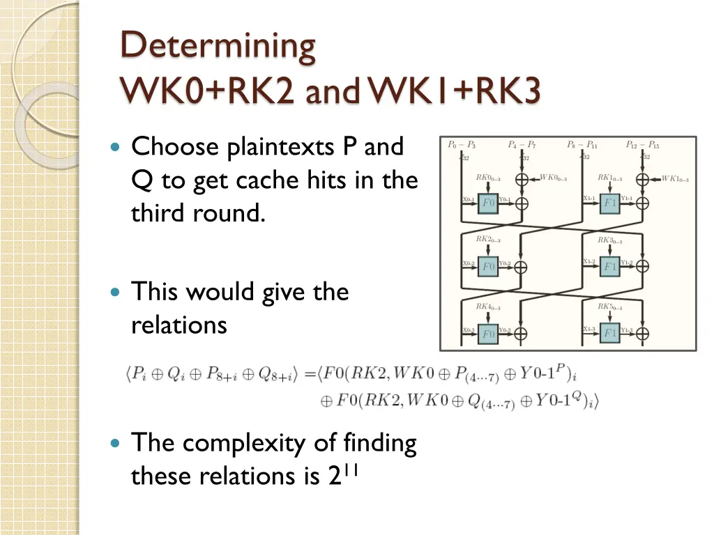 determining wk0 rk2 and wk1 rk3