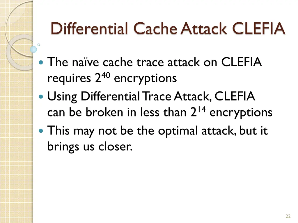 differential cache attack clefia