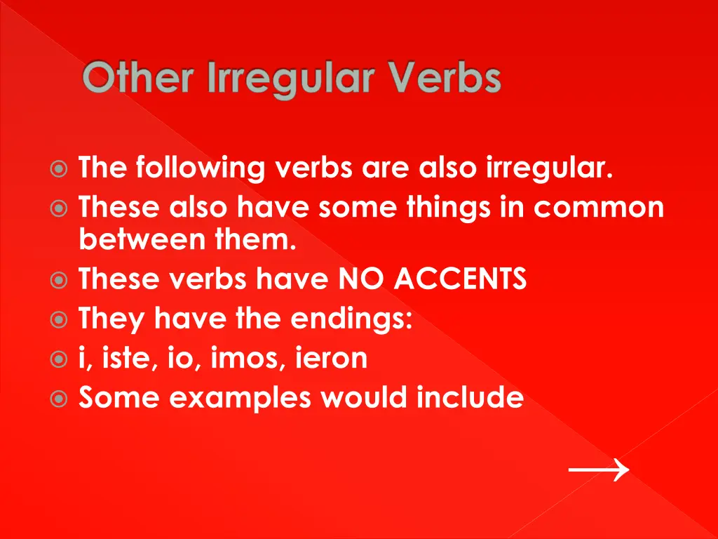 other irregular verbs
