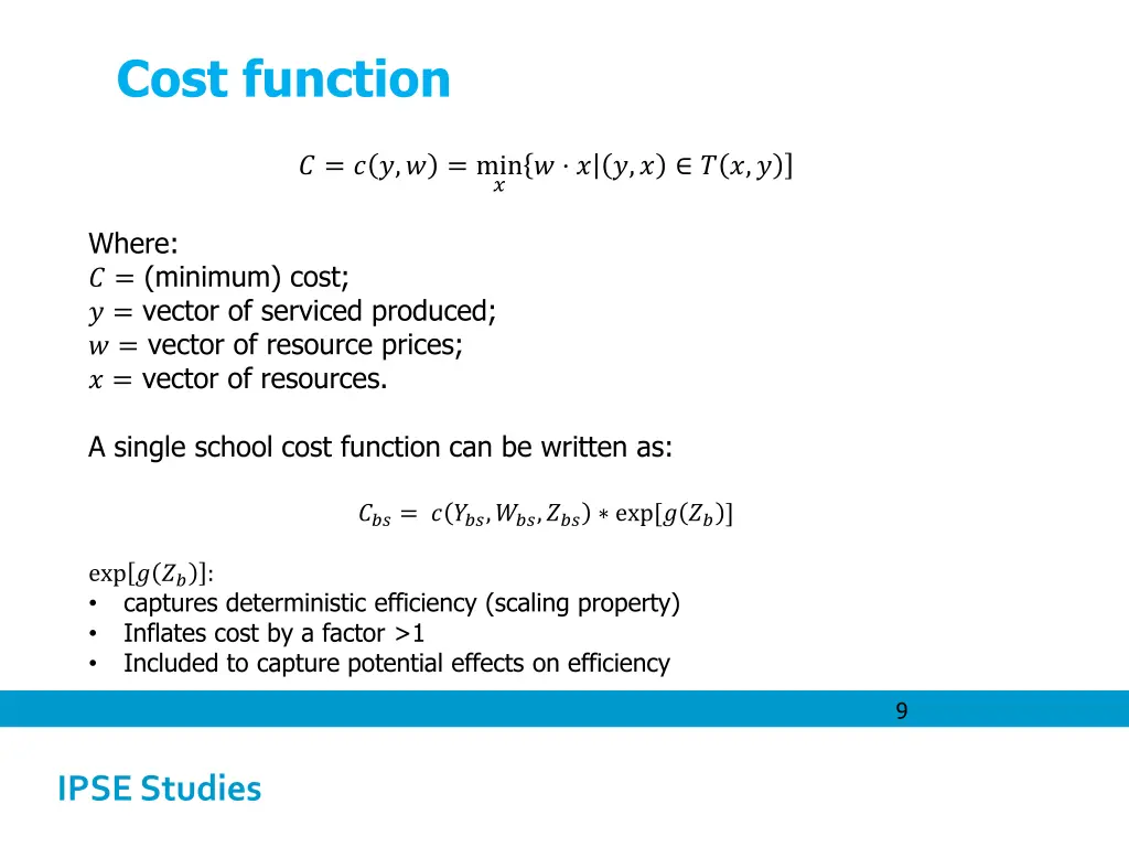 cost function