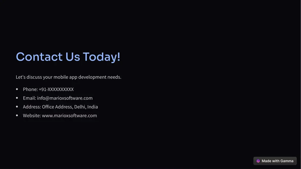 contact us today