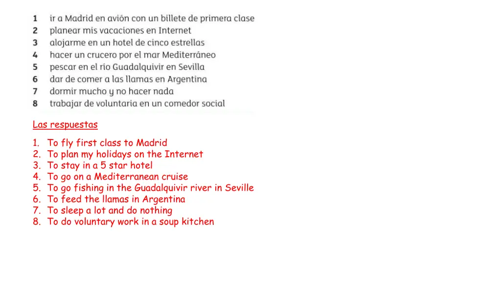 las respuestas