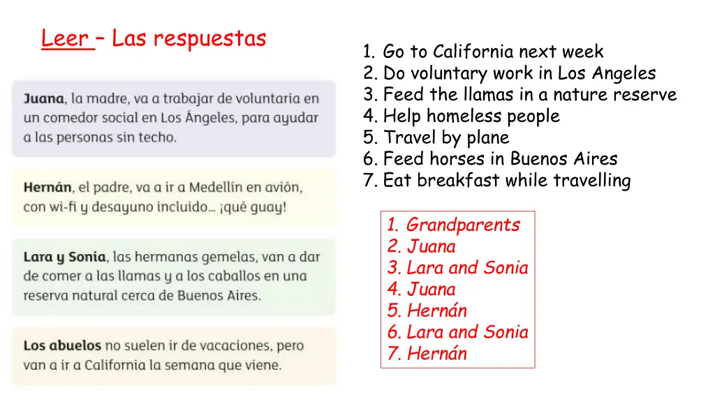 leer las respuestas