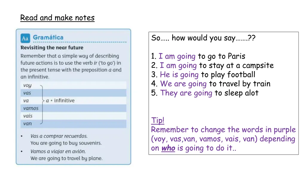 read and make notes