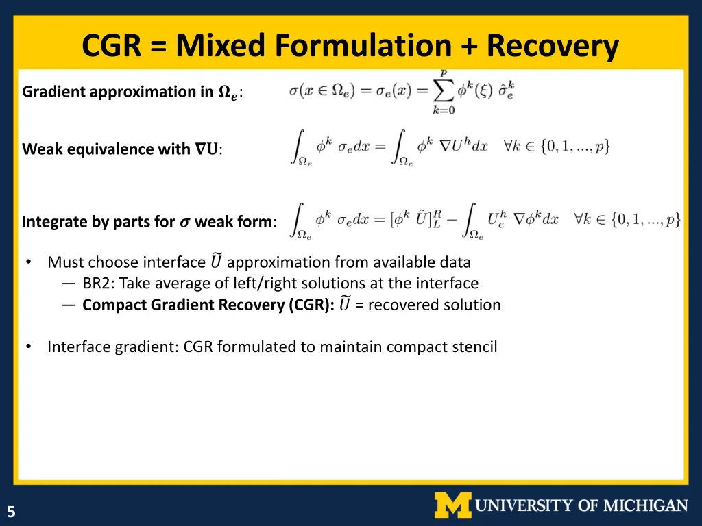cgr mixed formulation recovery