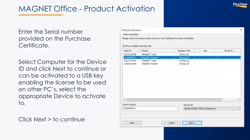 magnet office product activation 4