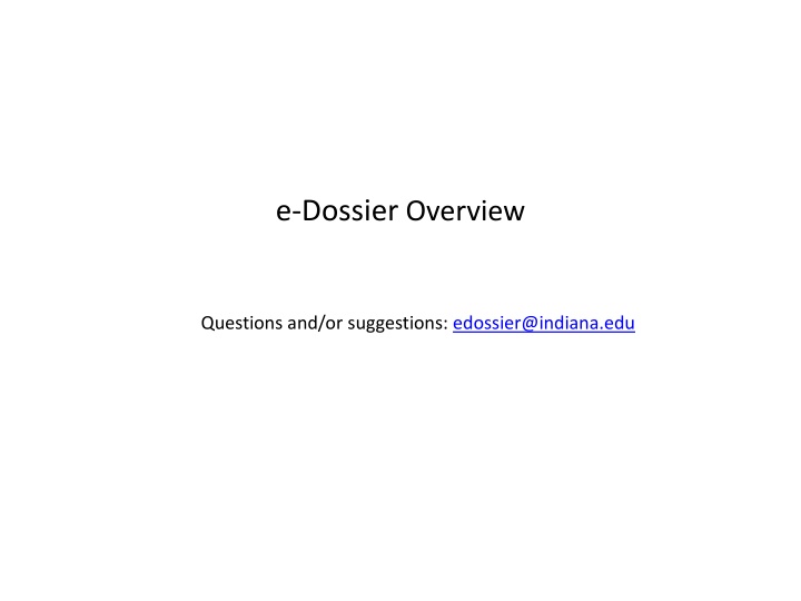e dossier overview