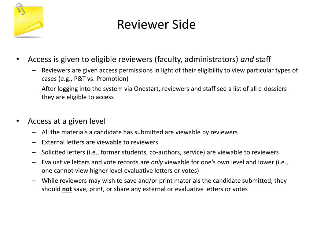 reviewer side
