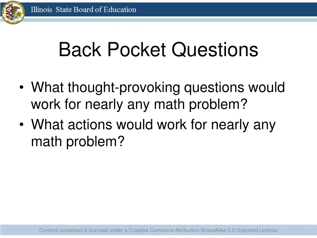 back pocket questions