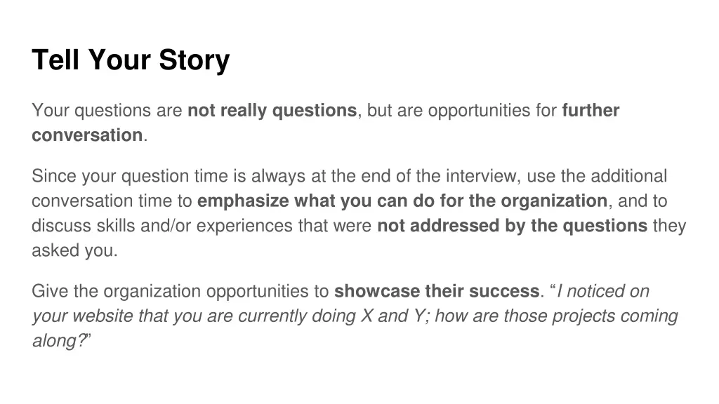 tell your story