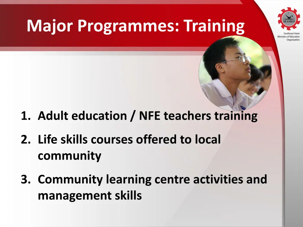 major programmes training