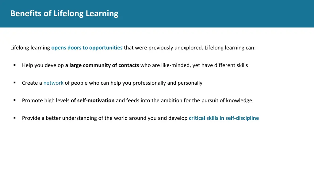 benefits of lifelong learning