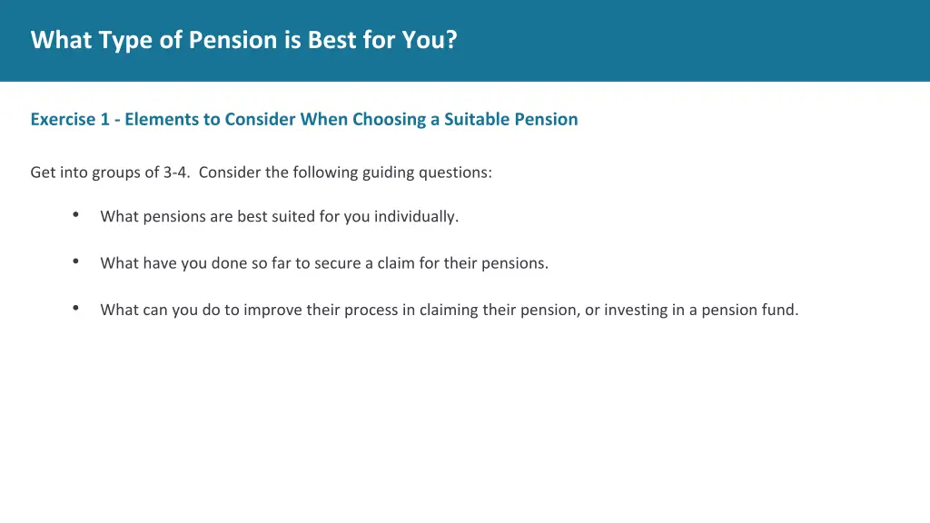 what type of pension is best for you