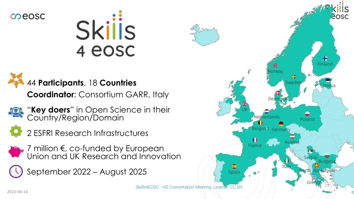 44 participants 18 countries coordinator