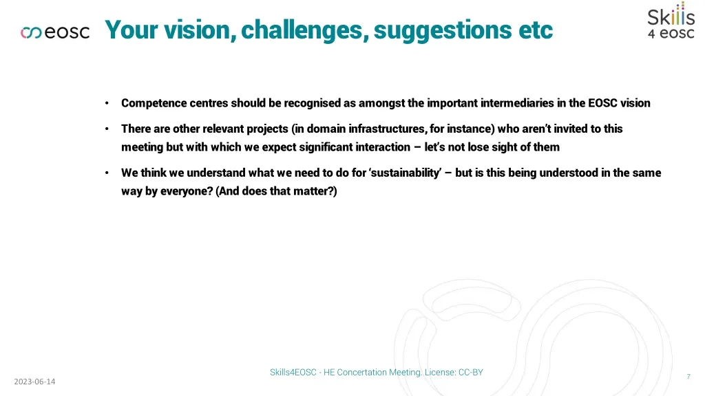 your vision challenges suggestions etc
