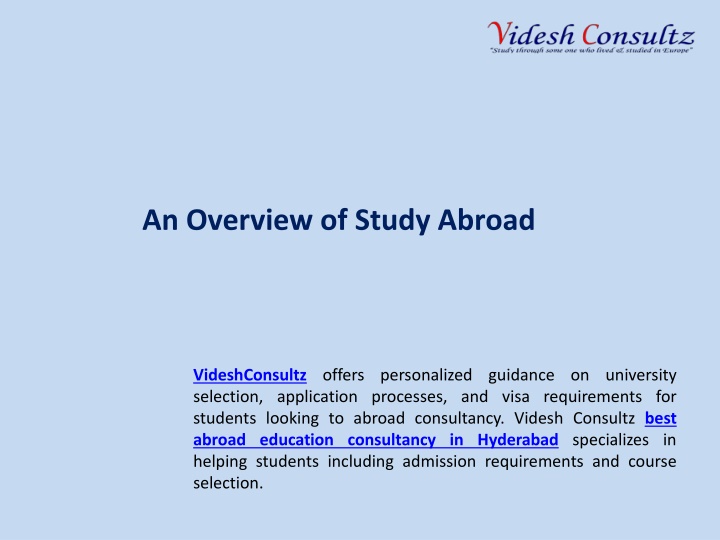 an overview of study abroad