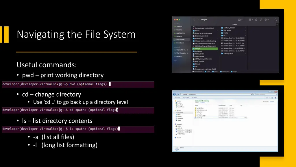 navigating the file system