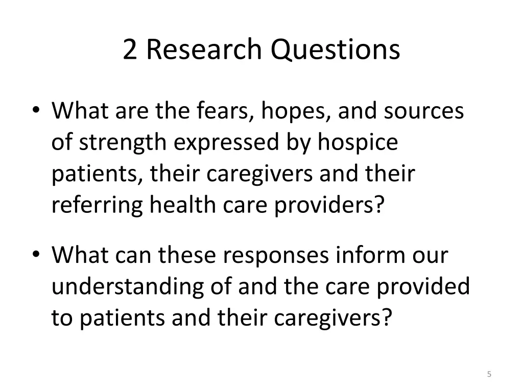 2 research questions
