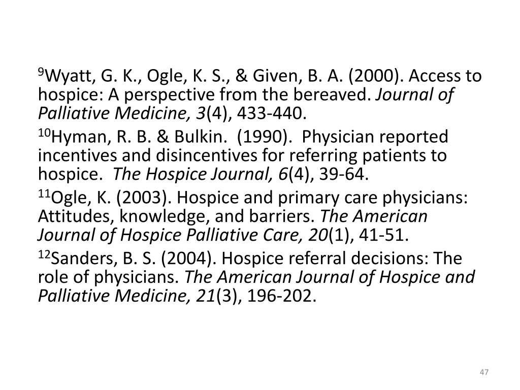 9 wyatt g k ogle k s given b a 2000 access