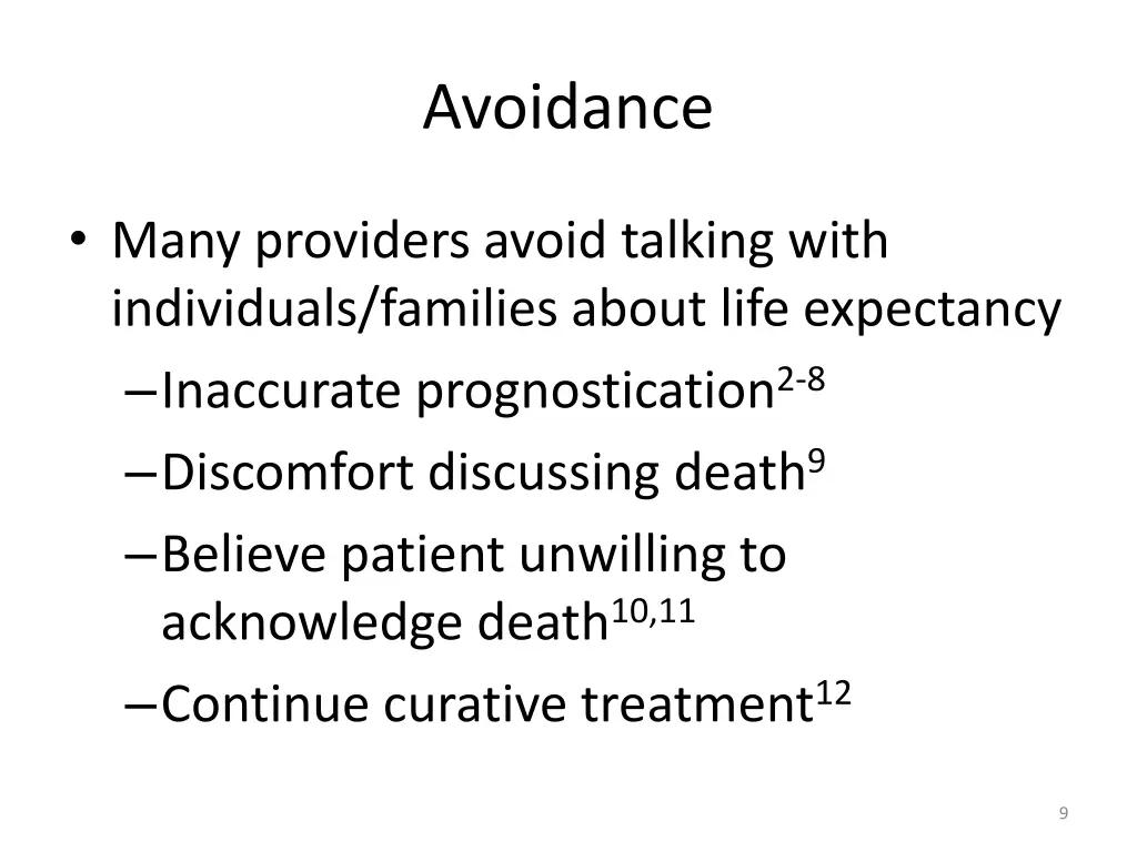 avoidance