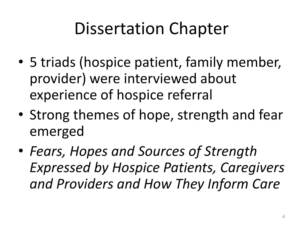 dissertation chapter