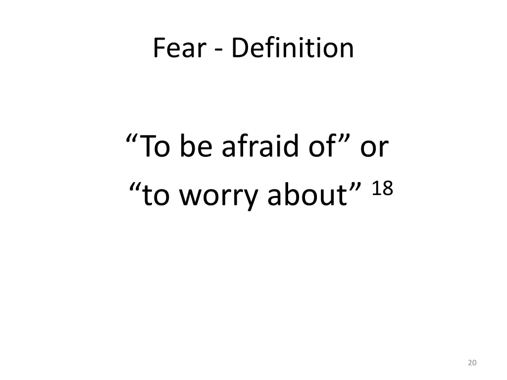 fear definition